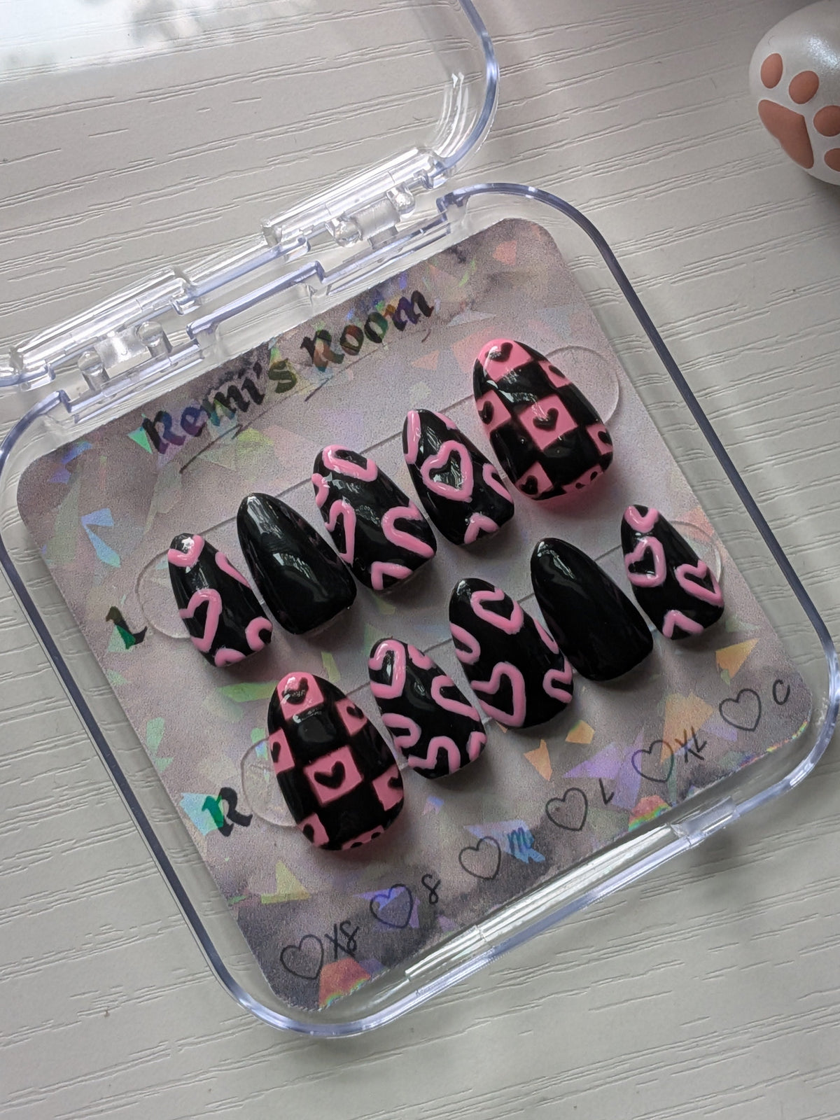 Glow in the Dark Pink Hearts