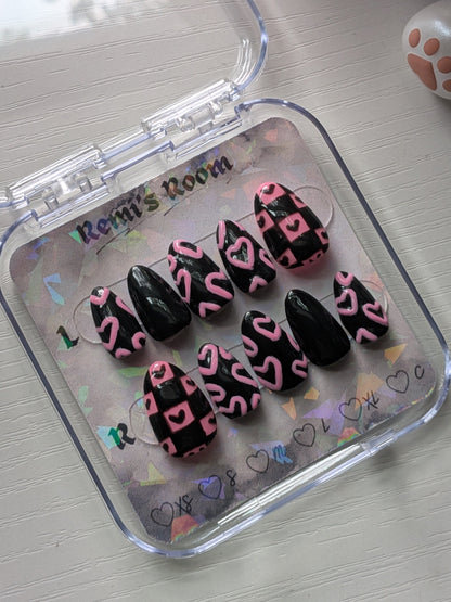 Glow in the Dark Pink Hearts