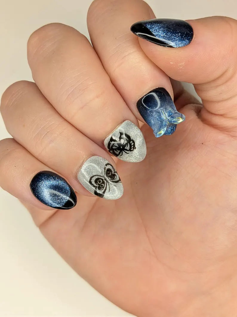 Cateye Butterfly Press on Nails